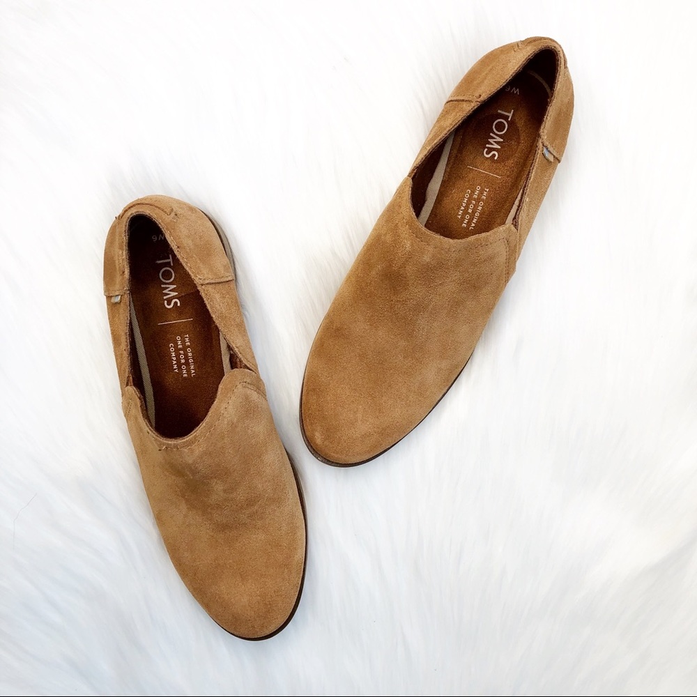 TOMS - Shaye Suede Block Heel Booties NWOT - Picture 3 of 7